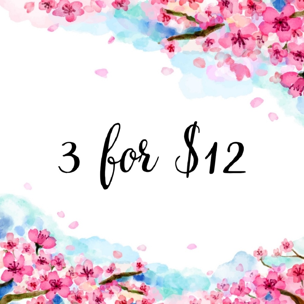 SALE!! All $6 and $7 items now 3 for $12 !